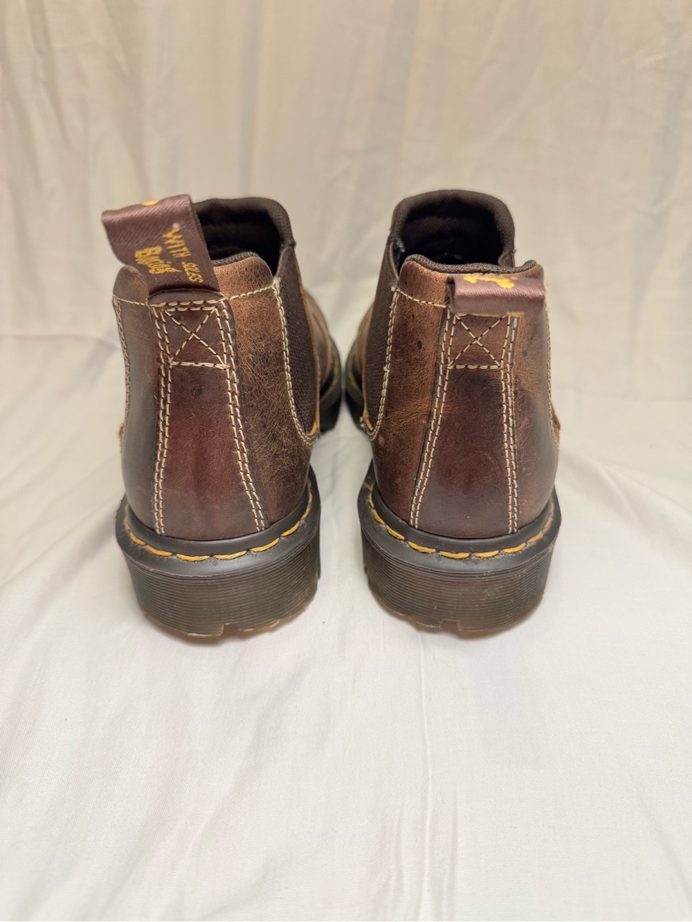 Dr. Martens Brown Leather Chelsea Work Boots Men’s [Size 7/ Woman’s 8] - Picture 4 of 11